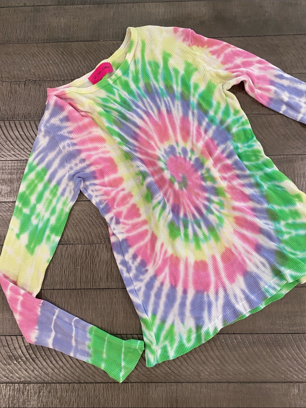 The Elder Statesman Tie-Dye Long Sleeve Top - Pastel Spiral
